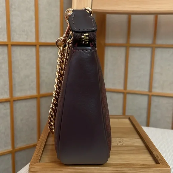 Coach Signature Canvas Nolita 19 in IM/Oxblood Multi - Picture 8 of 16